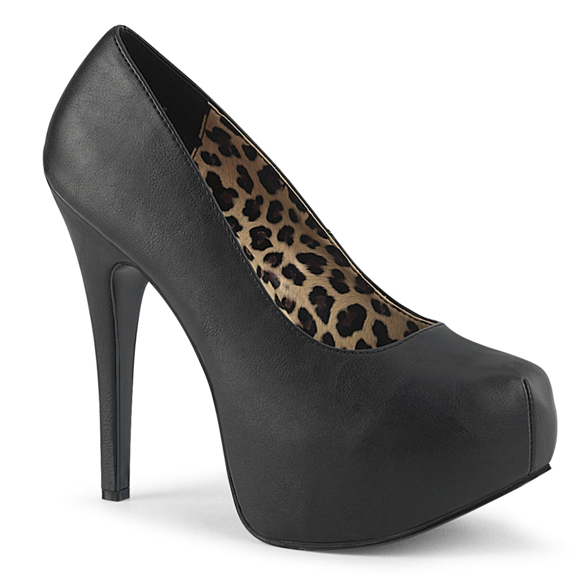 Pleaser Pink Label Teeze-06W - Blk Faux Leather