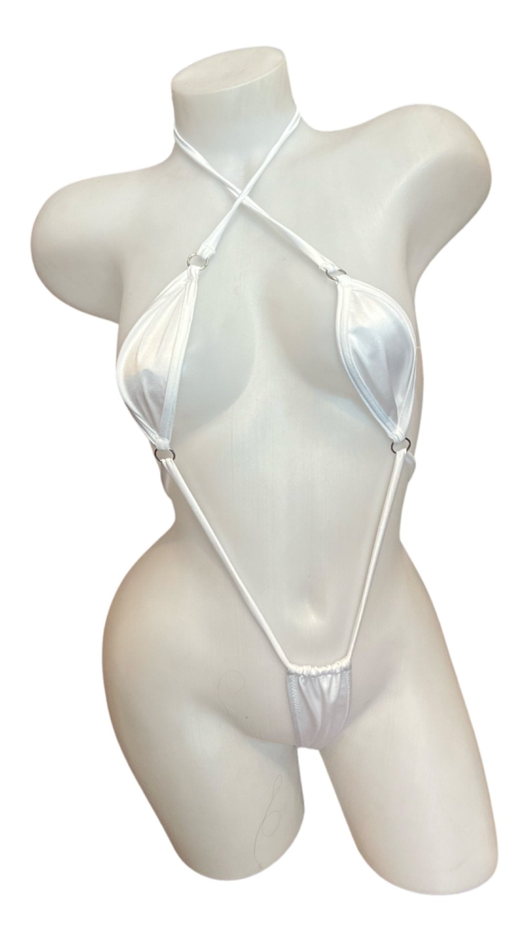 Thong Bodysuit - White - Model Express VancouverLingerie