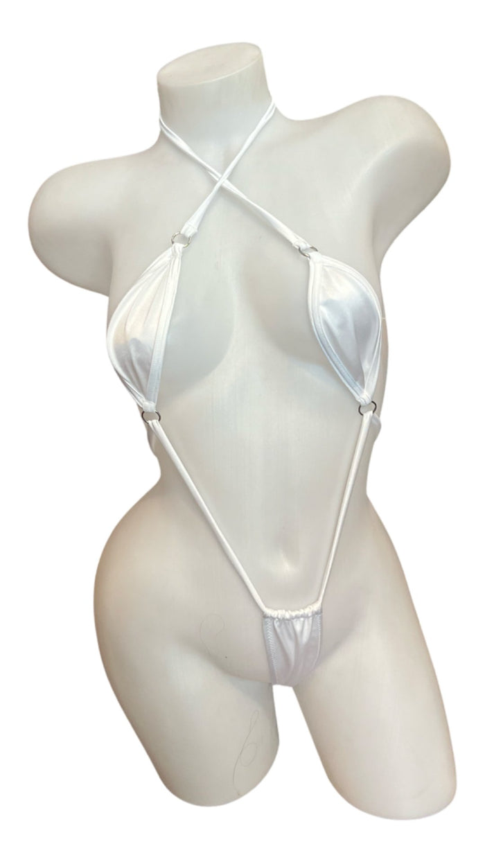 Thong Bodysuit - White - Model Express VancouverLingerie