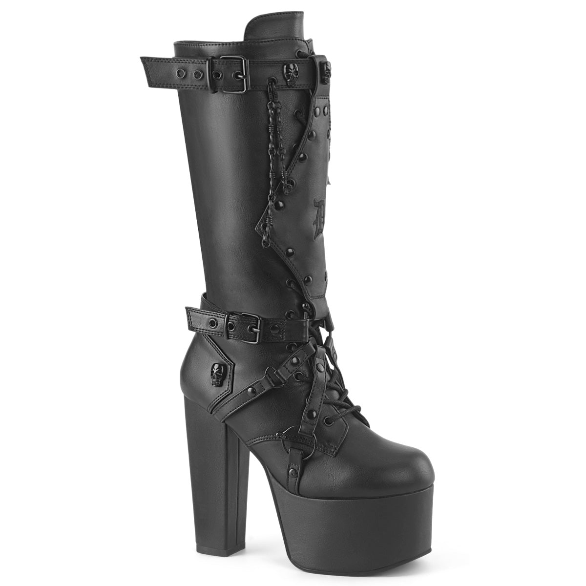 Demonia Torment-218 - Blk Vegan Leather