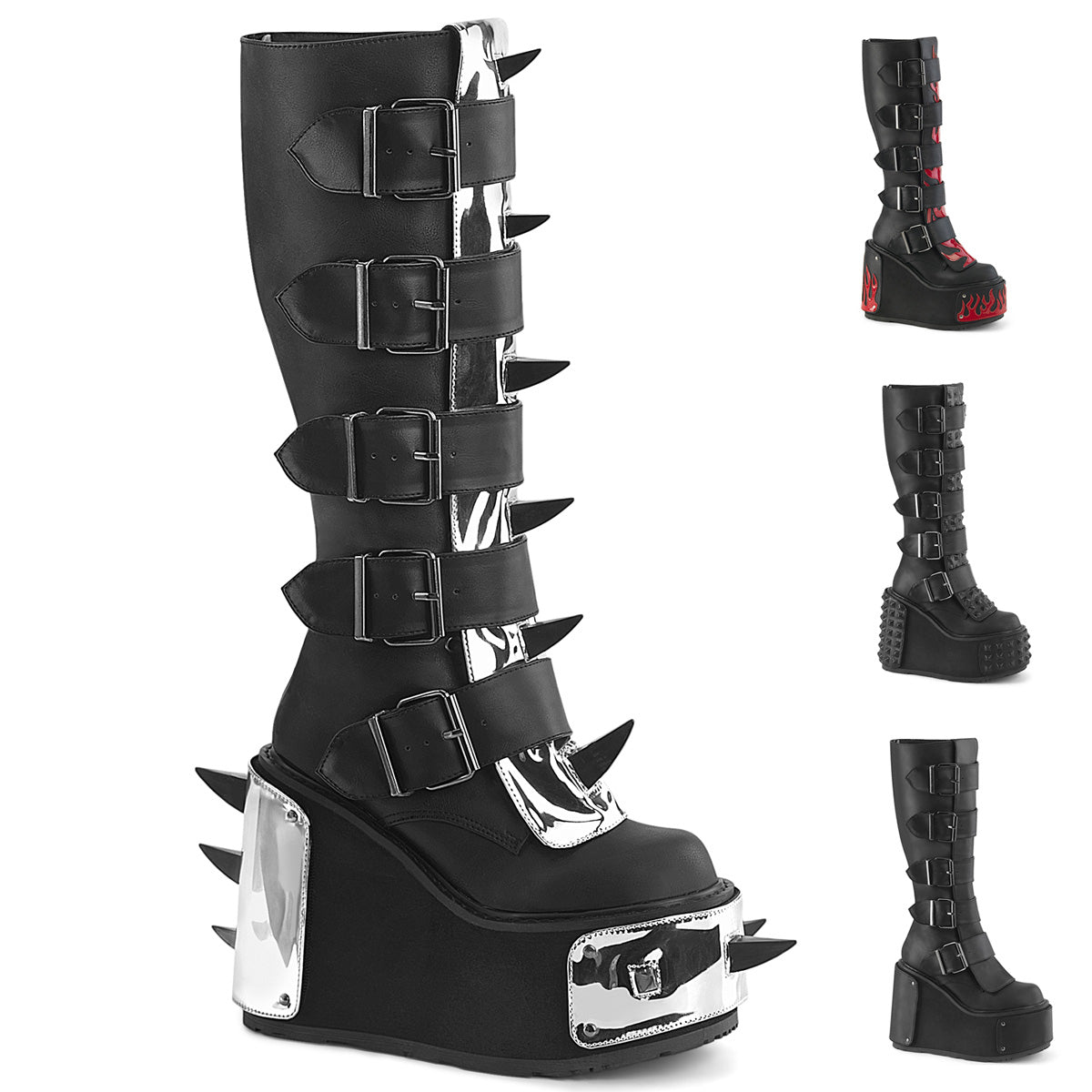 Demonia Transformer-800 - Blk Vegan Leather