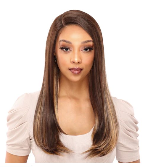 Transparent Lace Shoulder Length Straight Wig - Chestnut - Model Express VancouverAccessories