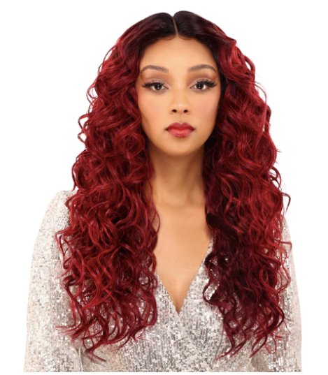 Transparent Lace Tight Curl Long Wig - Chocolate Auburn - Model Express VancouverAccessories