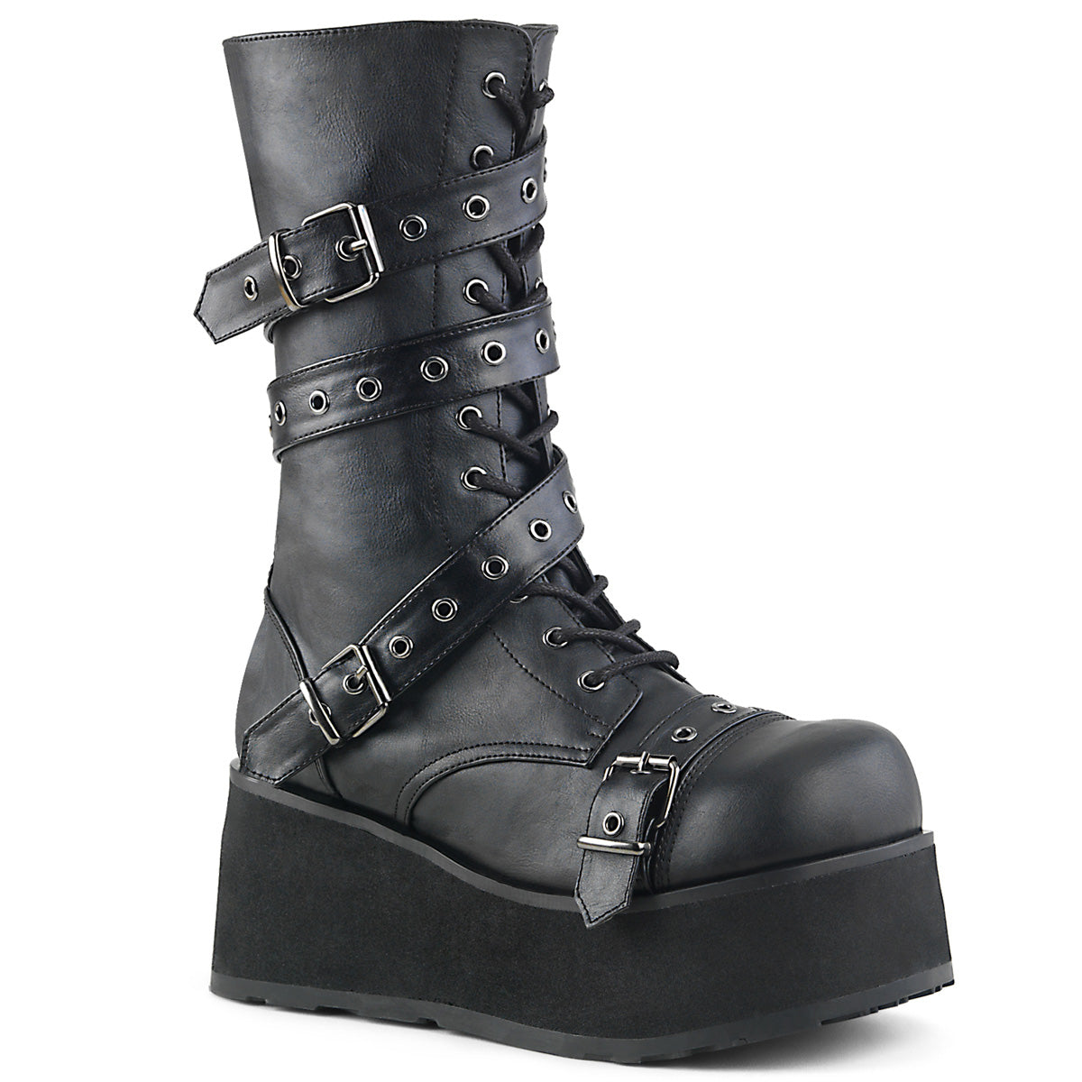 Demonia Trashville-205 - Blk Vegan Leather