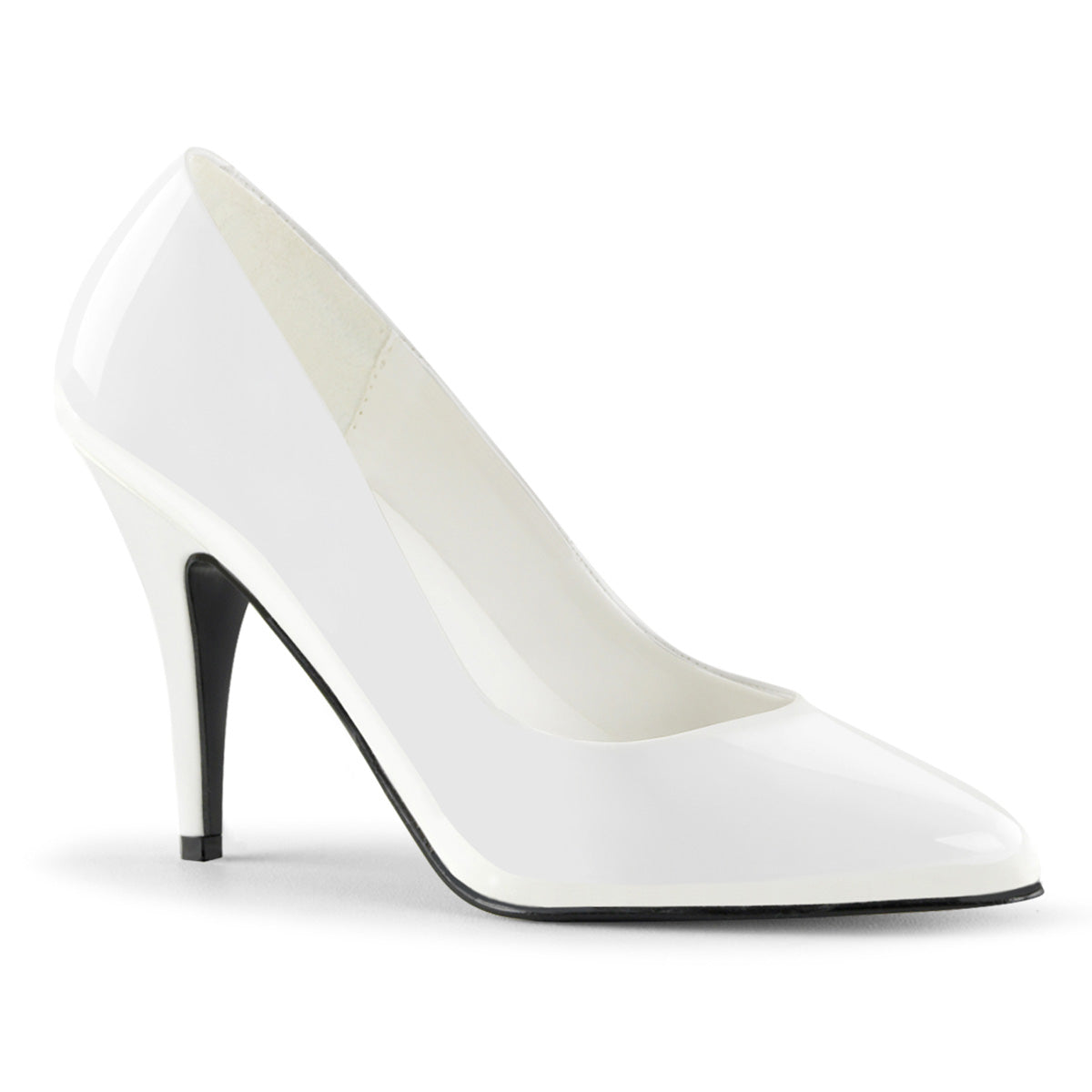 Pleasers Vanity-420 - Wht Pat