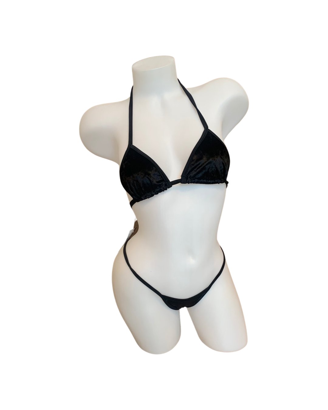 Velvet Bikini Set Black - Model Express VancouverLingerie