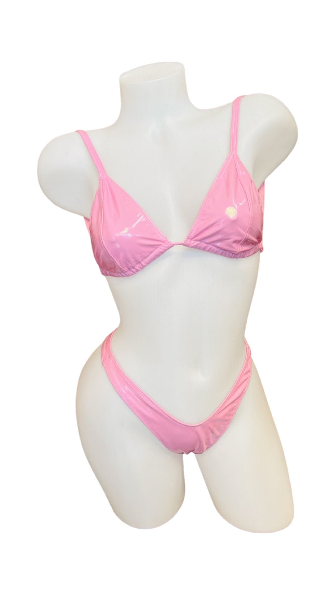 Vinyl Bikini - Baby Pink - Model Express VancouverLingerie