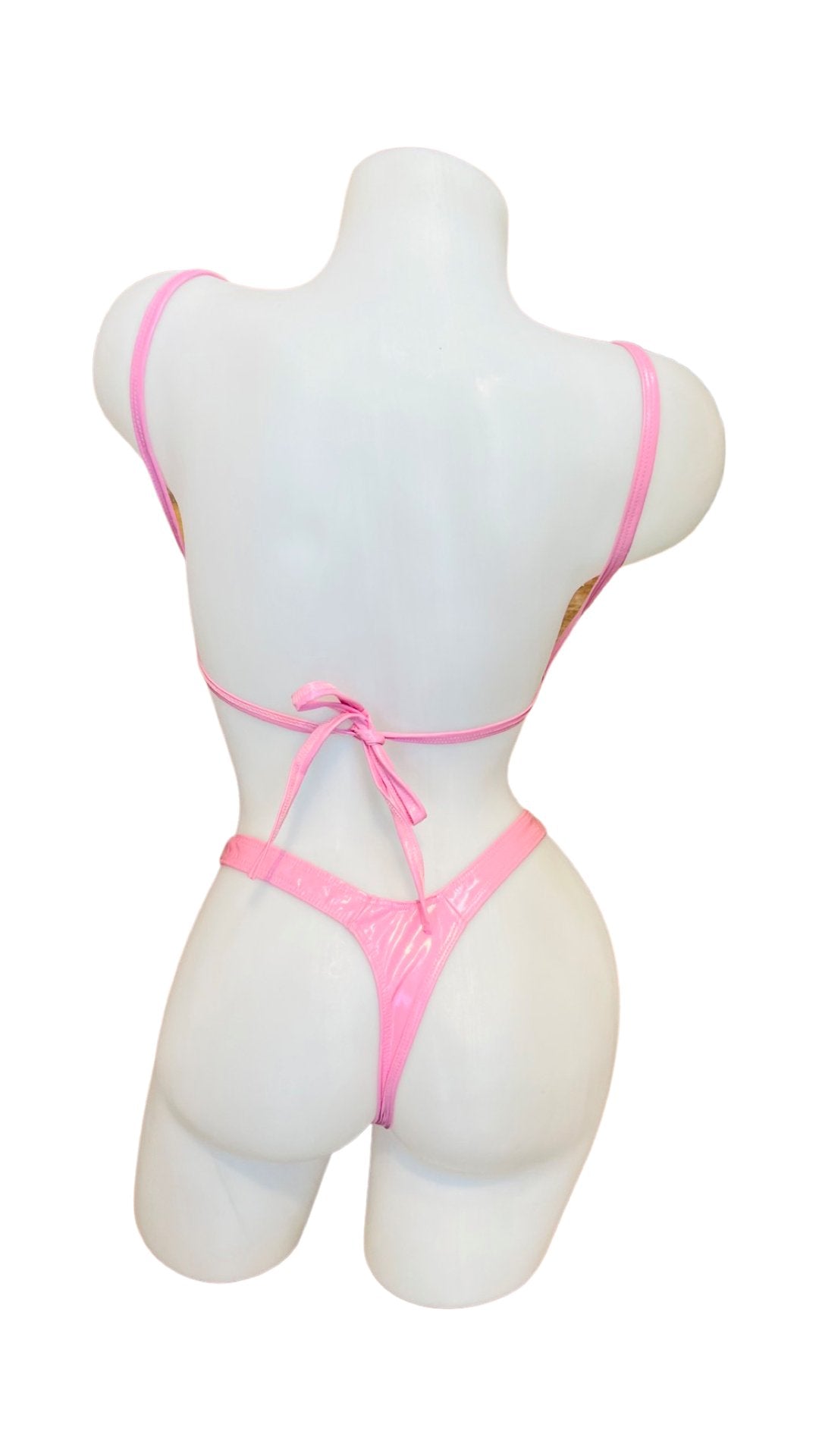 Vinyl Bikini - Baby Pink - Model Express VancouverLingerie