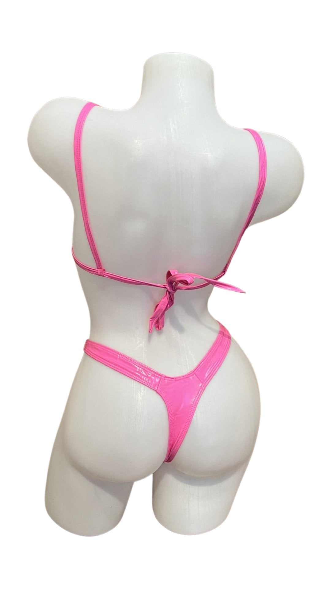 Vinyl Bikini - Hot Pink - Model Express VancouverLingerie