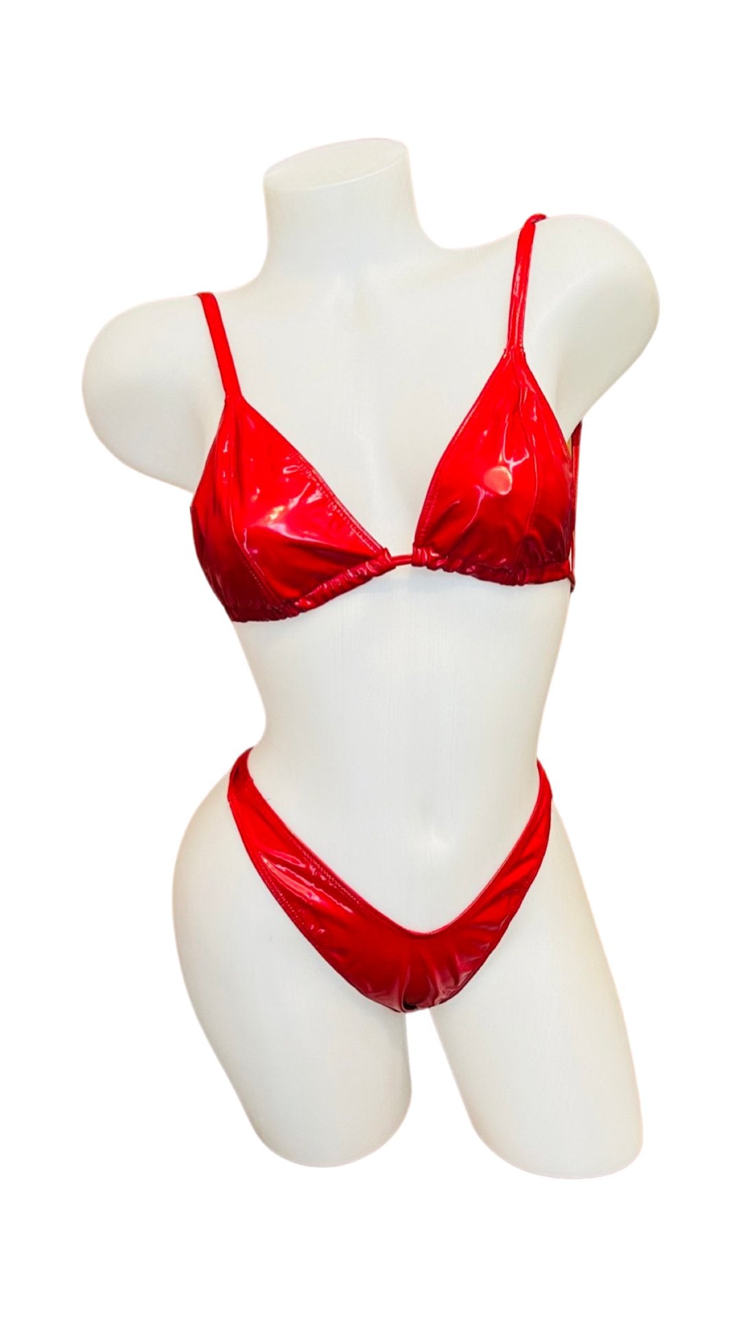 Vinyl Bikini - Red - Model Express VancouverLingerie