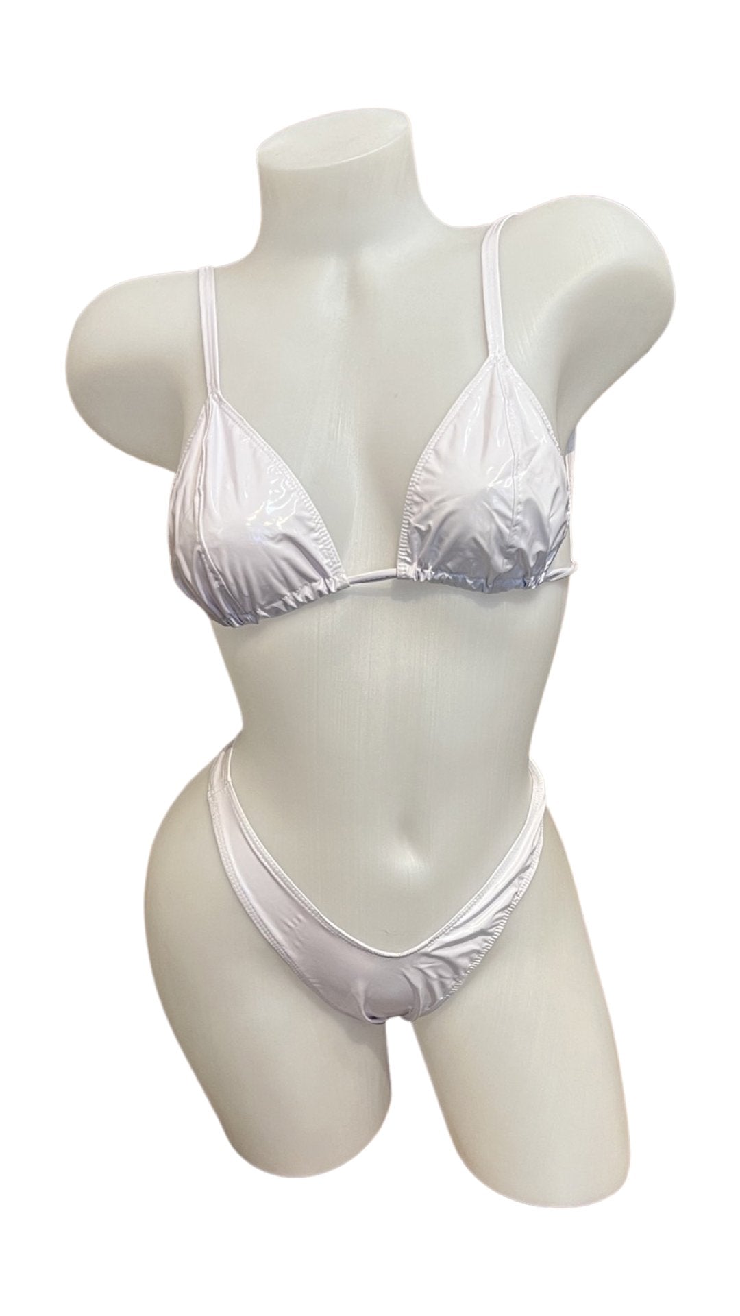 Vinyl Bikini - White - Model Express VancouverLingerie