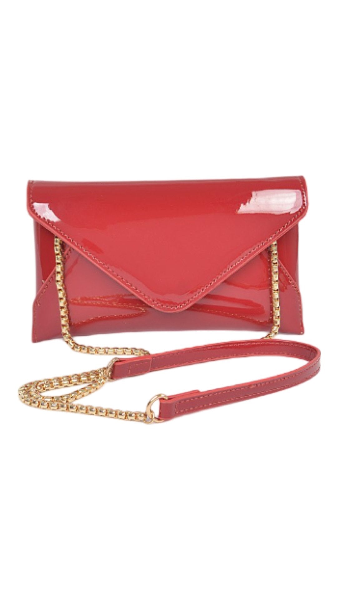 Vinyl Envelope Money Clutch Red - Model Express VancouverAccessories