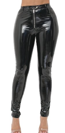 Vinyl Pants with Zipper - Model Express VancouverClothing