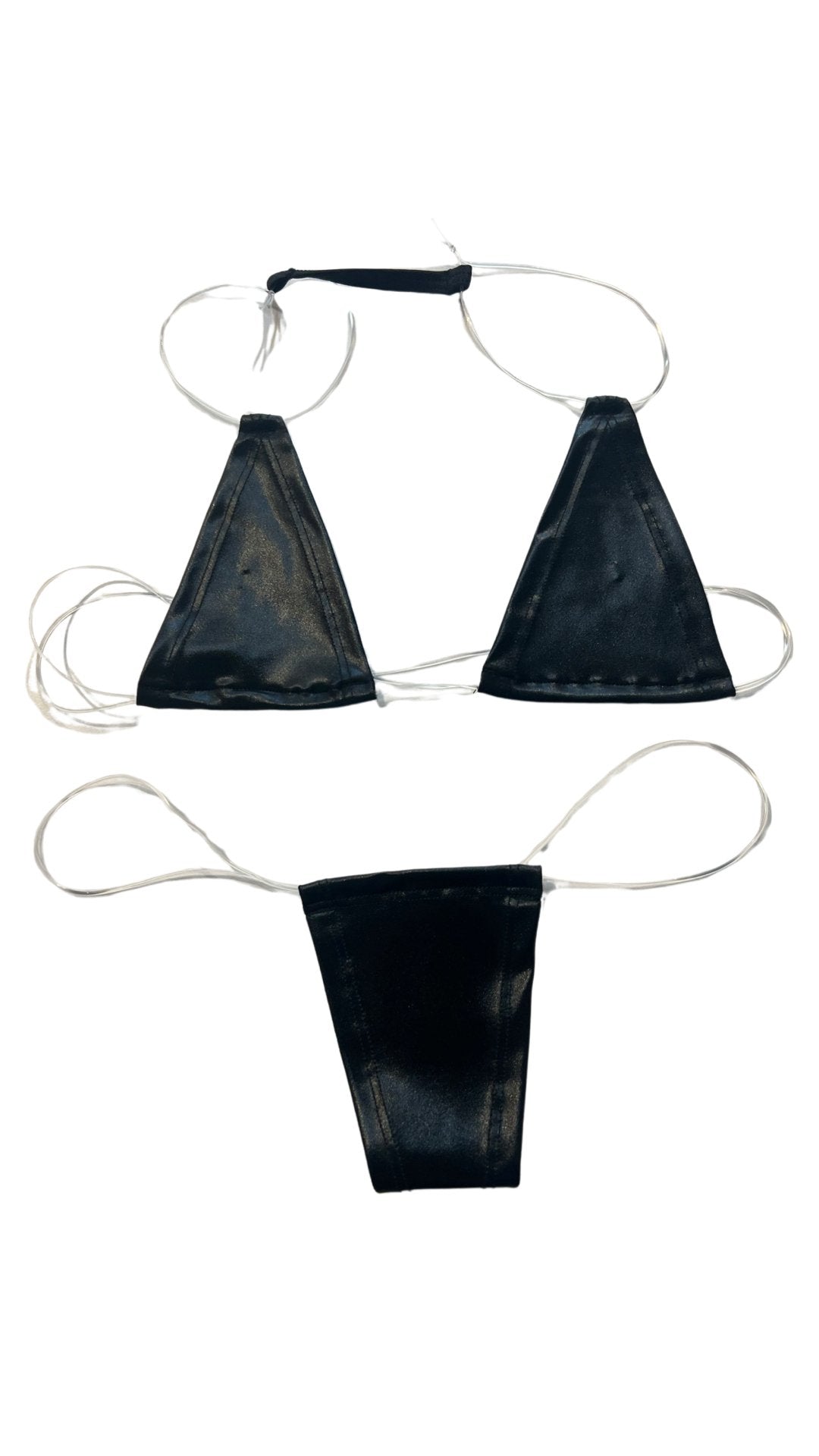 Wet Look Micro Bikini - Black - Model Express VancouverBikini