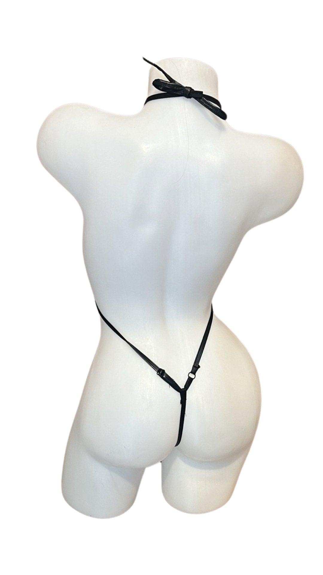 Wet Look Sling Shot Black - Model Express VancouverLingerie