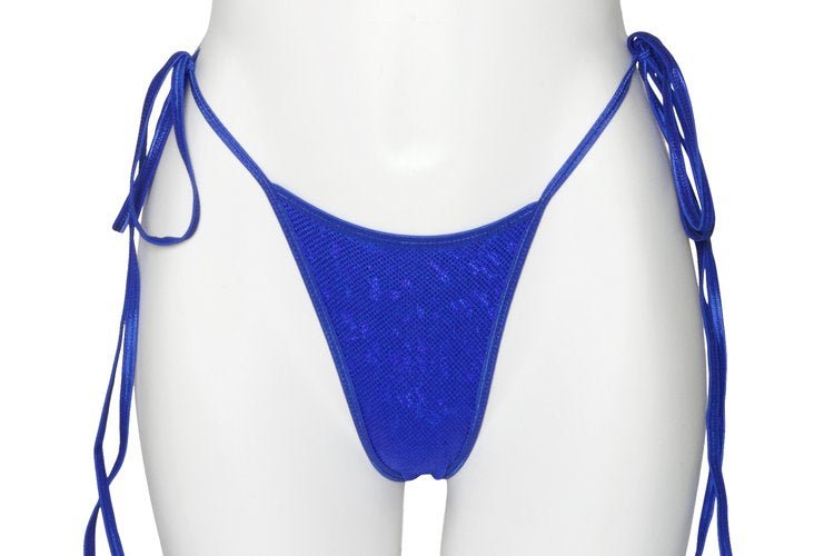 X9 Bikini: Blue Hologram (Scrunch) - Model Express VancouverLingerie