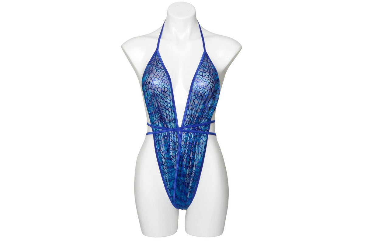 X9 Bikini: Blue Snake Kitten Wrap - Model Express VancouverLingerie