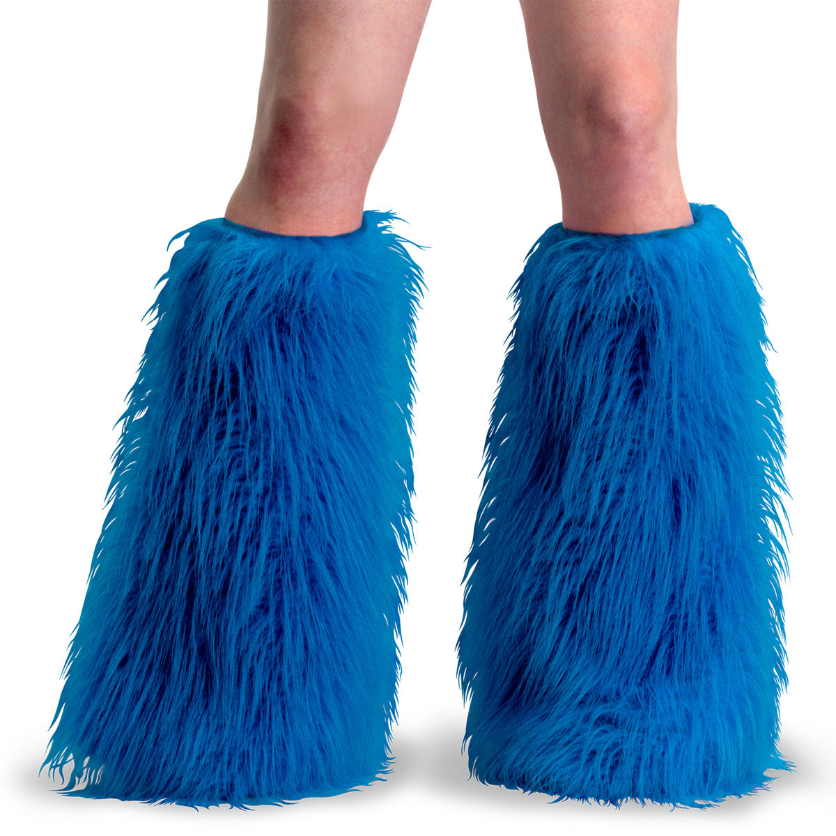 Demonia Yeti Faux Fur Boot Covers Blue - Model Express Vancouver