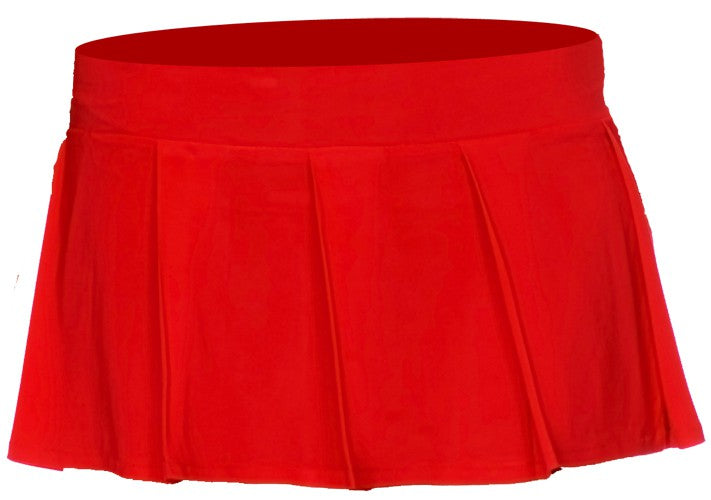Pleated Skirt - Red - Model Express Vancouver