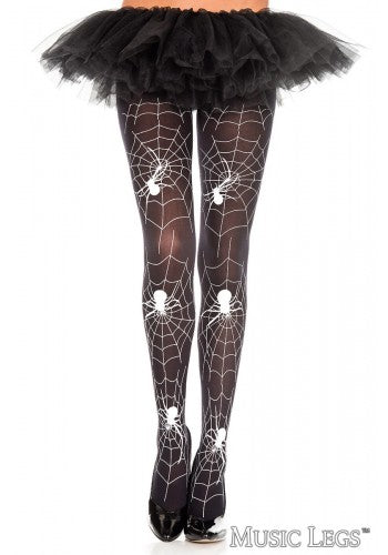 Spider and Web Print Pantyhose - Model Express Vancouver