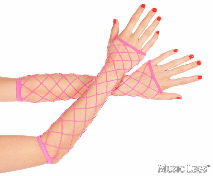 Big Diamond Net Gloves Neon Pink - Model Express Vancouver