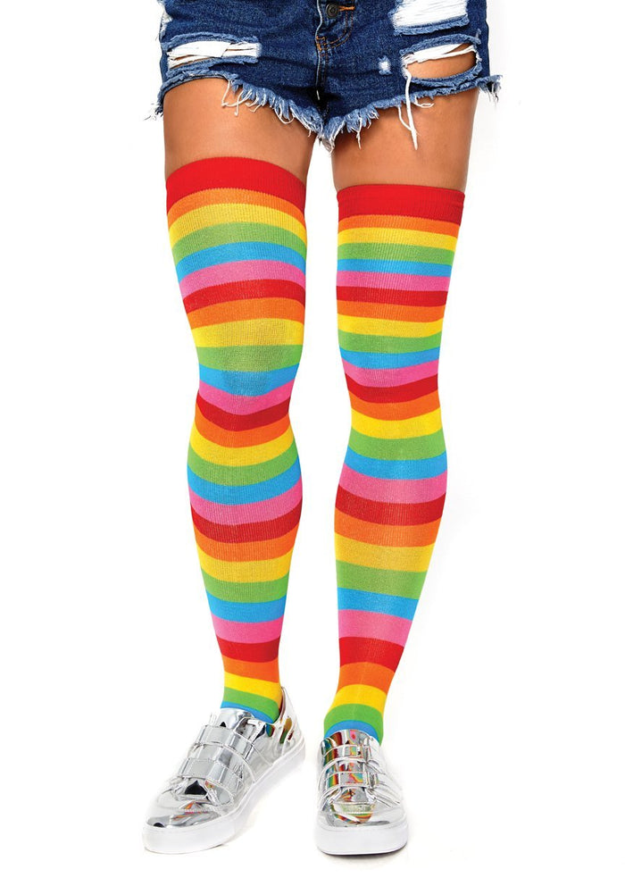 Acrylic Rainbow Thigh Highs - Model Express Vancouver