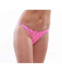 Lace Detachable T-Back Thong with Clips - Pink - Model Express Vancouver