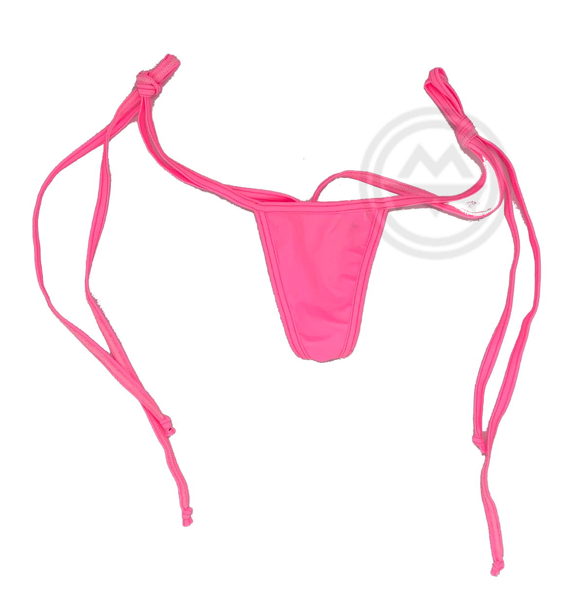 Y-Back G-string with Side Ties - Neon Pink - Model Express Vancouver