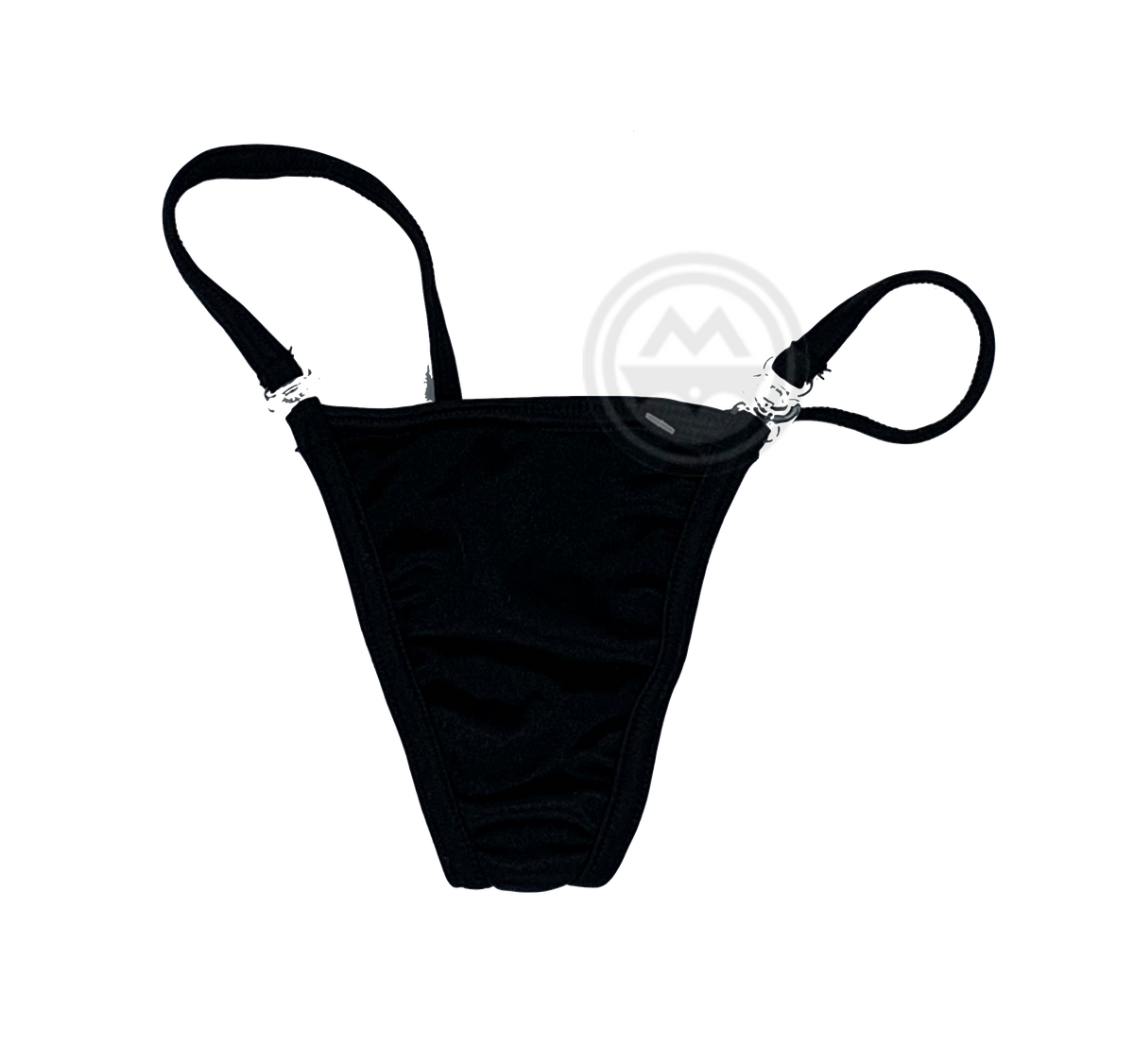 Y-Back G-String with Clips - Black - Model Express Vancouver