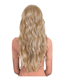 Extra Long Loose Curl Wig with Bangs - Medium Dark Brown - Model Express Vancouver