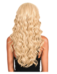 Extra Long Medium Curl Wig with Bangs - Medium Dark Brown - Model Express Vancouver