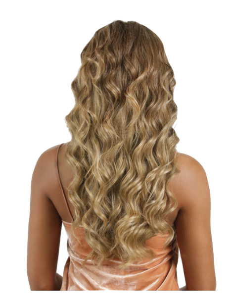 Long Medium Curl Wig with Lace Front - Auburn - Model Express Vancouver