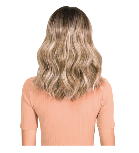 Medium Long Loose Curl Wig with Lace Front - Pink - Model Express Vancouver