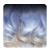 Medium Long Loose Curl Wig with Lace Front - Aqua Blue - Model Express Vancouver