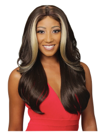 Long Wavy Wig with Lace Front - Auburn Red - Model Express Vancouver
