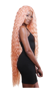 Super Long Tight Curl Wig - Dark Red - Model Express Vancouver