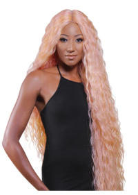 Super Long Tight Curl Wig - Light Blonde - Model Express Vancouver