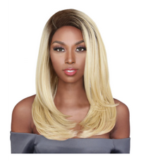 Shoulder Length Straight Wig with Lace Front - Auburn - Model Express Vancouver