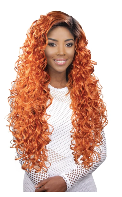 Extra Long Tight Curl Lace Front Wig - Violet - Model Express Vancouver