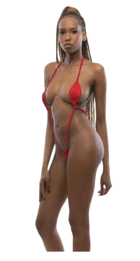 Thong Bodysuit - Red - Model Express Vancouver