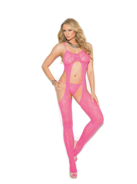Lace Suspender Bodystocking Pink - Model Express Vancouver