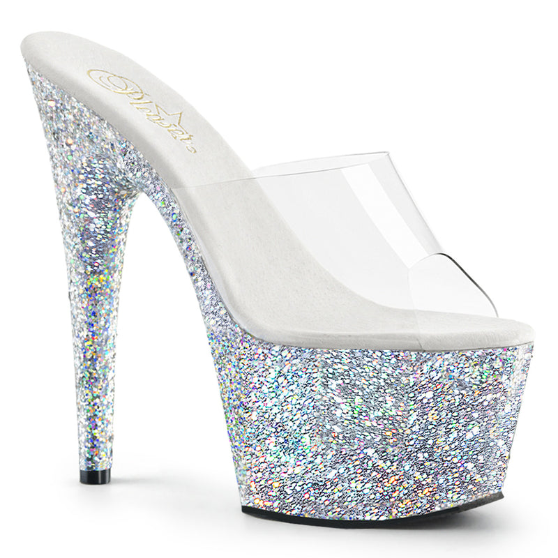 Pleaser Adore 701LG Holographic Silver - Model Express Vancouver