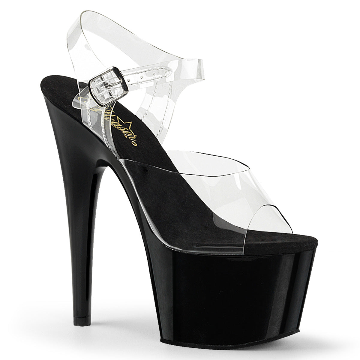 Pleaser Adore 708 Black/Clear - Model Express Vancouver