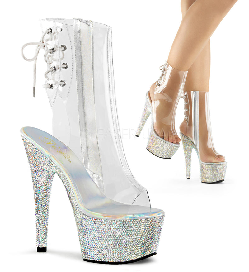 Pleaser Bejeweled 1018DM-7 Clear/Silver - Model Express Vancouver