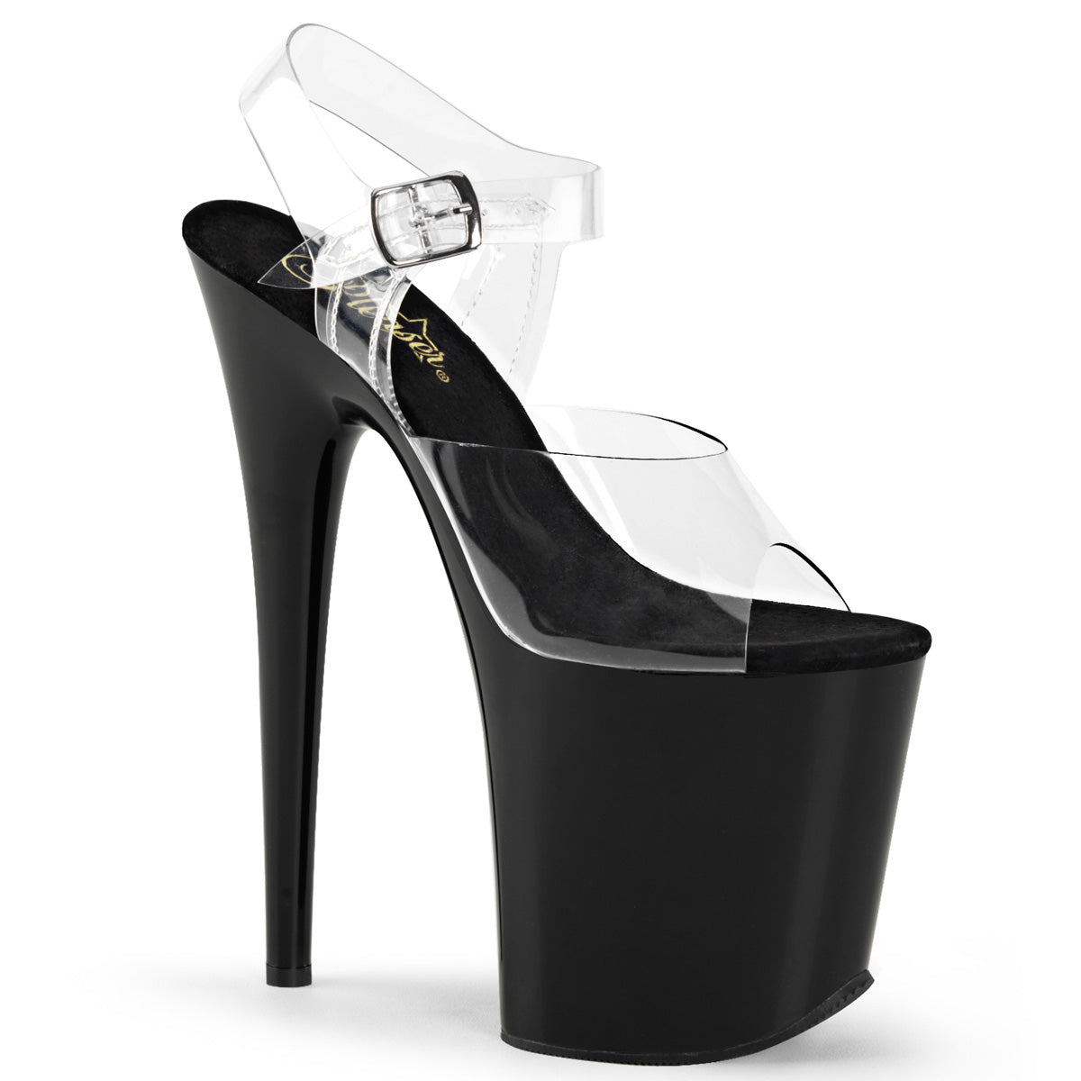 Pleaser Flamingo 808 Clear/Black - INSTORE - Model Express Vancouver