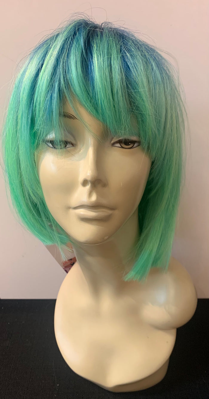 Short Bob Wig with Bangs - Mint - Model Express Vancouver