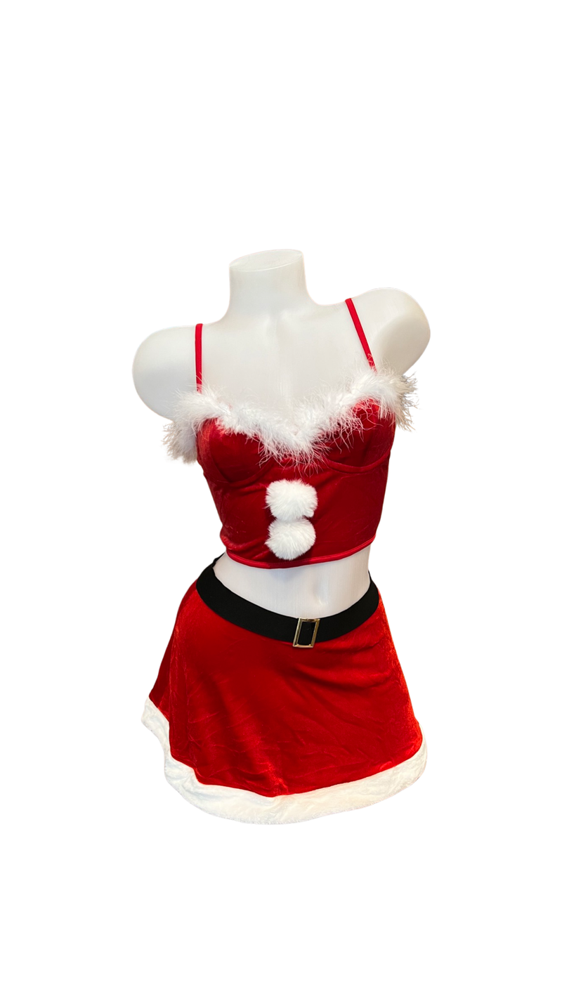Santa Skirt Set