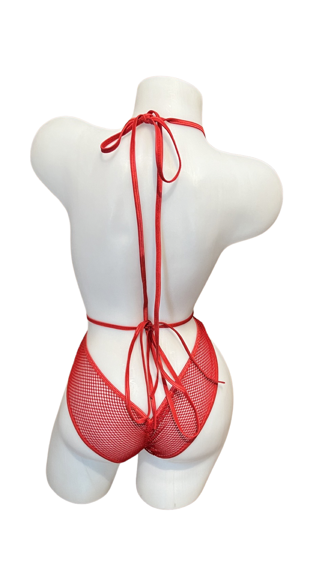 X9 Bikini: Red Fishnet Butterfly Wrap